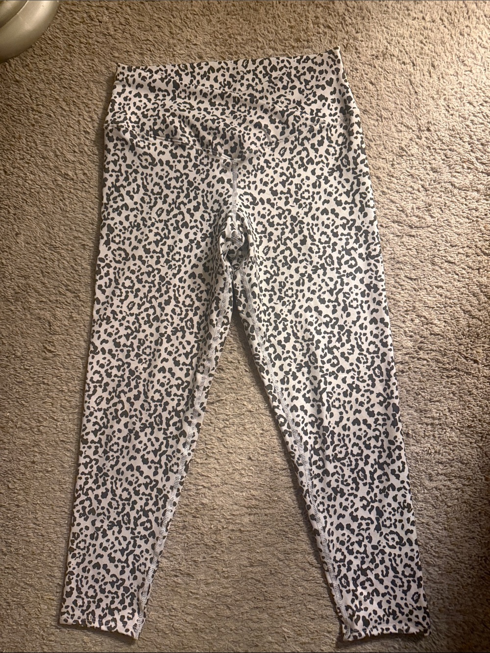 Leopard Print High-Waist Leggings in Black, Grey, and White